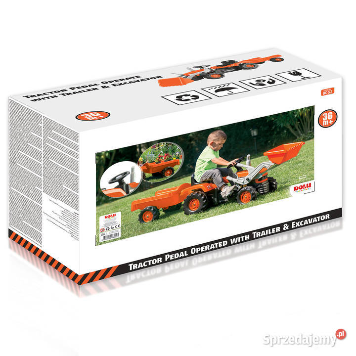 Wader traktor spychacz z przyczepą na pedały 183 podlaskie Bielsk Podlaski