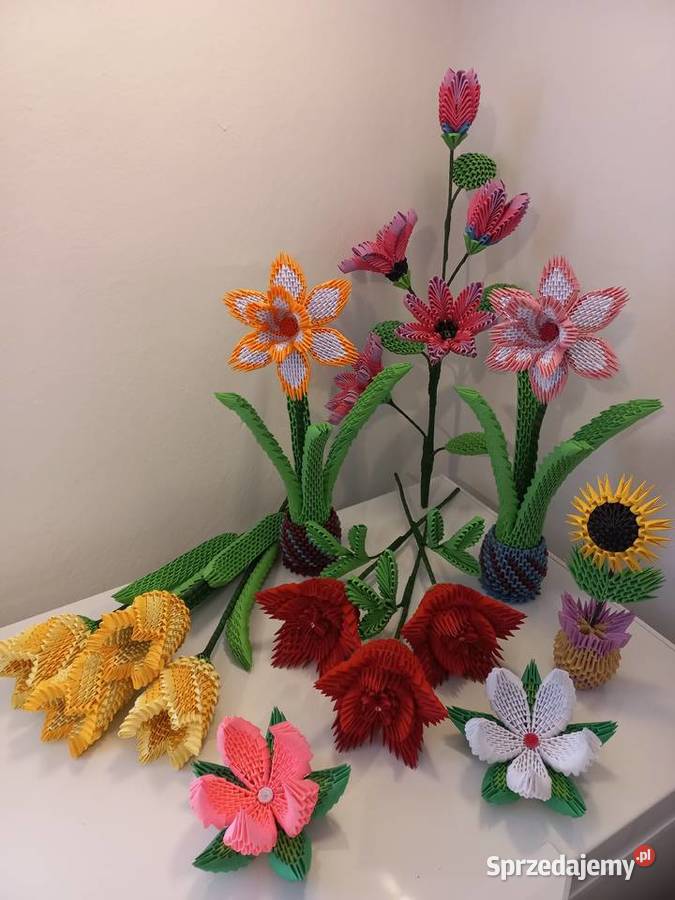 Mega ŻONKIL w doniczce kwiat origami 42 lubelskie Puławy