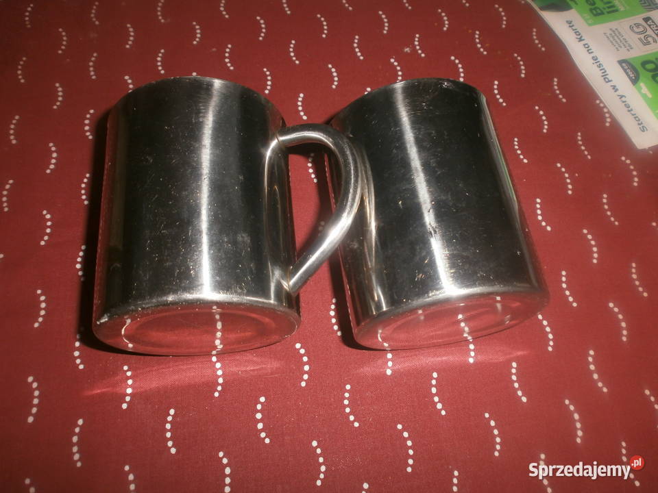 2 metalowe kubki