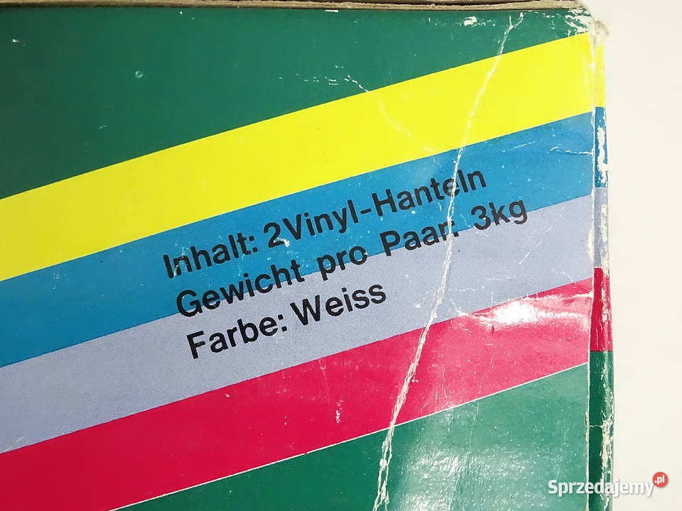 Para hantli winylowych ALEX 2x 15 3 białe retro Sprzęt do ćwiczeń Biłgoraj