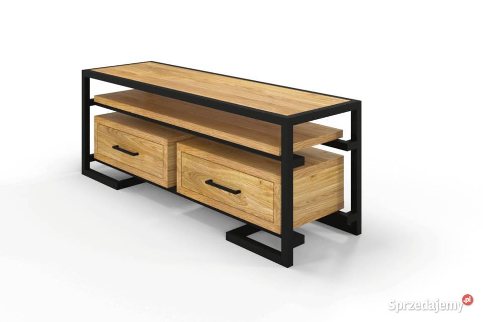 Szafka RTV Loftowa Dębowa RAVA