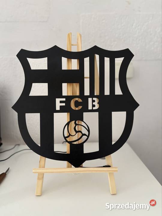 Podświetlane logo FC Barcelona dekoracja ścienna Dekoracje i ozdoby Starogard Gdański sprzedam