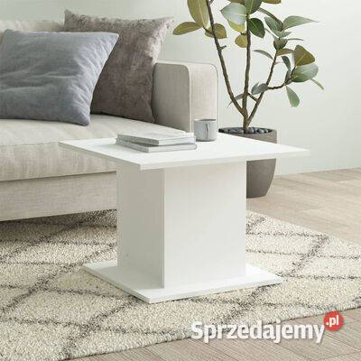 vidaXL Stolik kawowy biały 555x555x40 materiał Stoliki kawowe i ławy Warszawa sprzedam