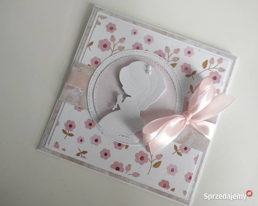 Kartka ręcznie z okazji Pierwszej Komunii łódzkie