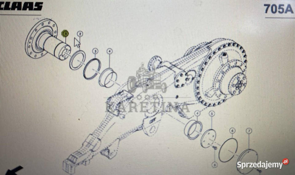 CLAAS 00 0764 407 0Claasoś gąsienicyClaas Lexion sprzedam
