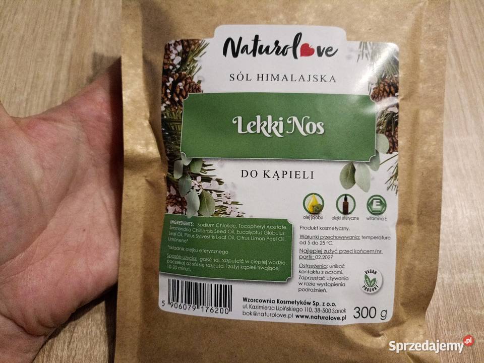 Sól Himalajska do kąpieli Lekki Nos 300g Kwidzyn
