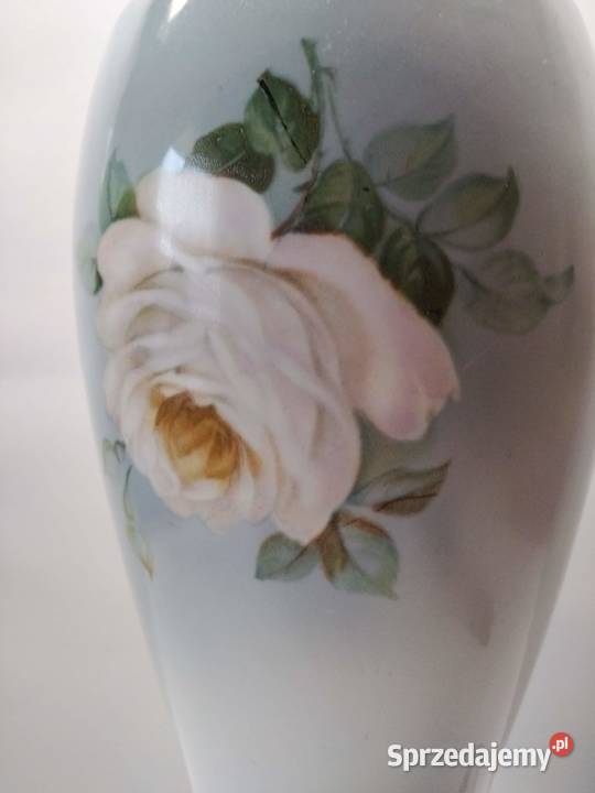 Stara porcelana duży wazon ręcznie mal ABerhmann wielkopolskie Gniezno