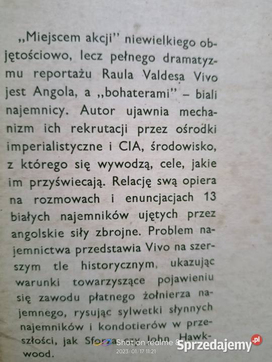 Angola koniec mitu najemników VIVO książki Rok wydania 1977 Warszawa