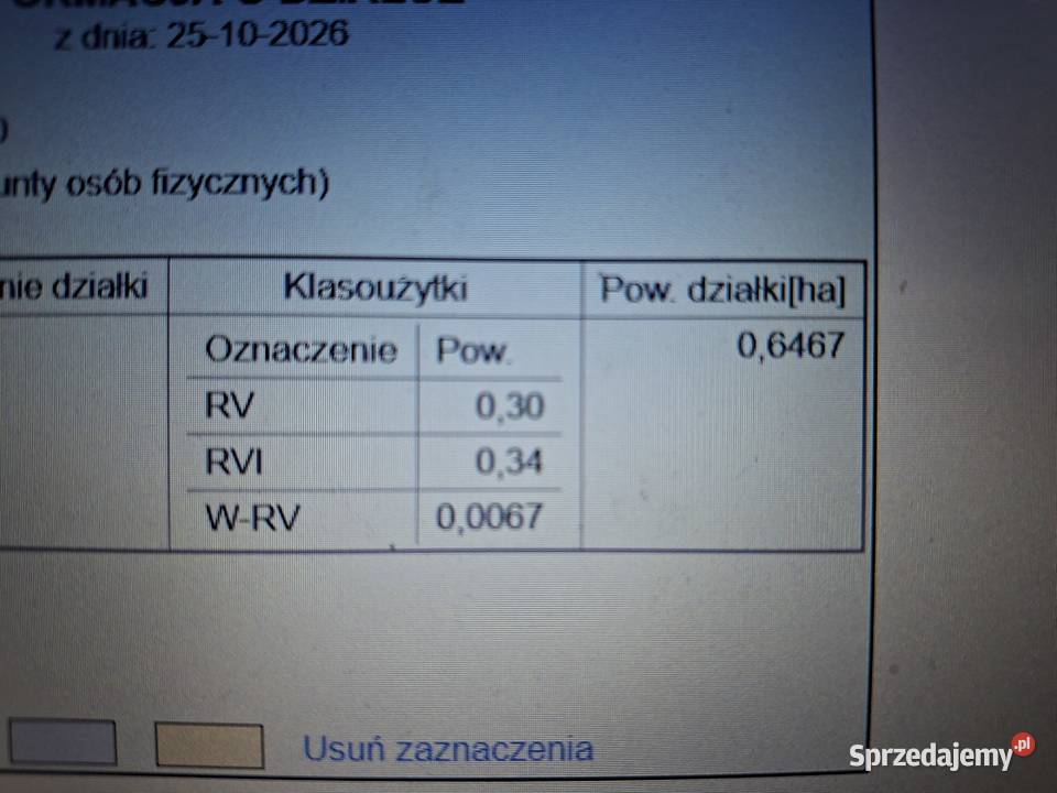 Ziemia rolna pole uprawne działka Sprzedaż Widawa sprzedam