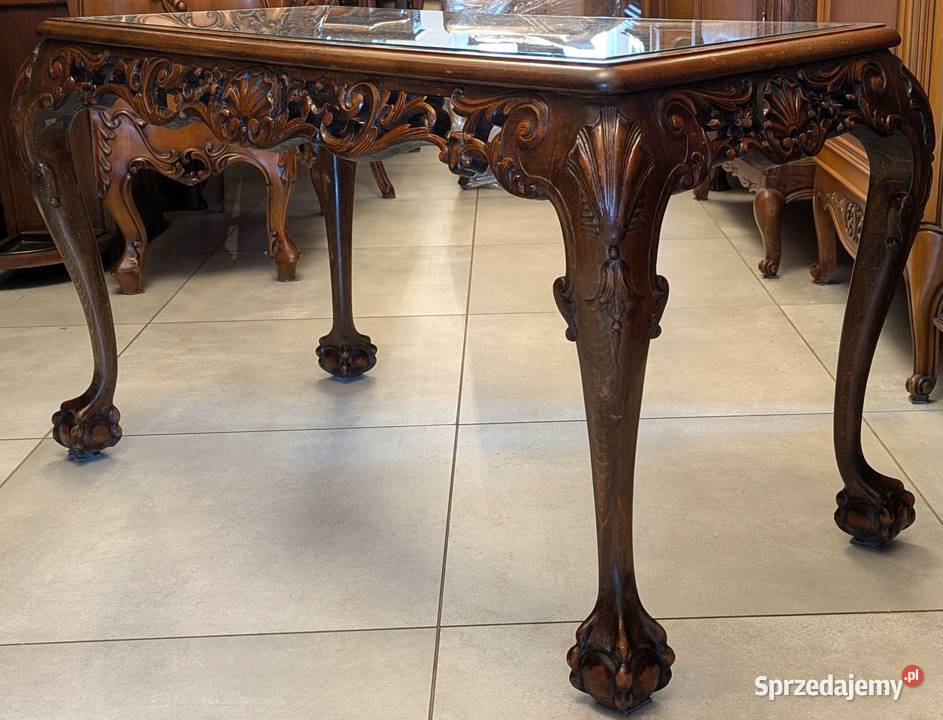 Wspaniały dębowy stolik na łapach sklep Dąbrowa Antyki, Sztuka, Kolekcje śląskie Dąbrowa Górnicza
