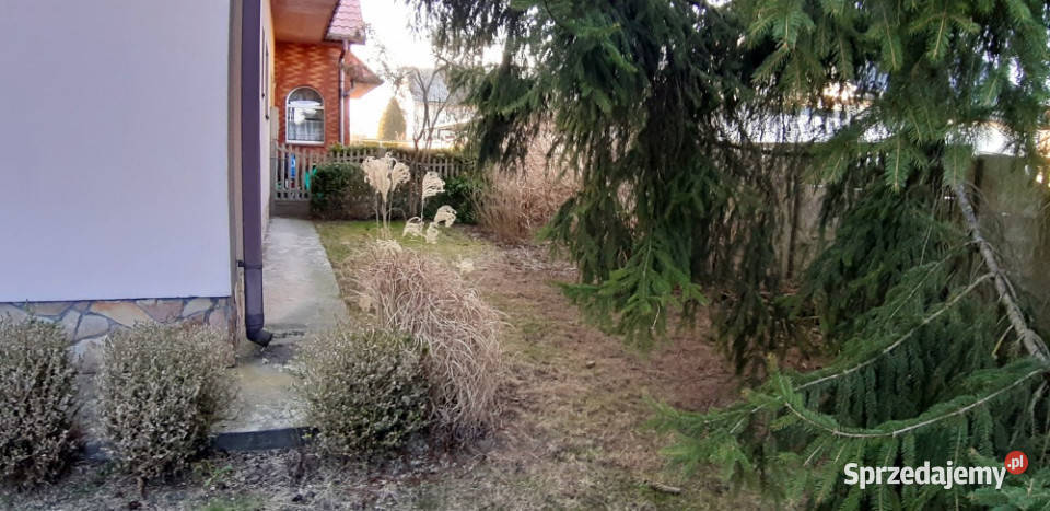 Mały bliźniak z garażem zalewem