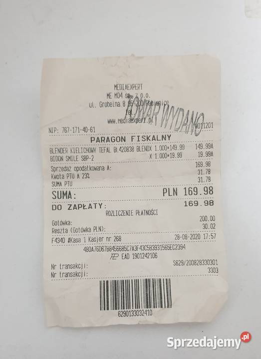 BLENDER KIELICHOWY TEFAL BL42 Pabianice