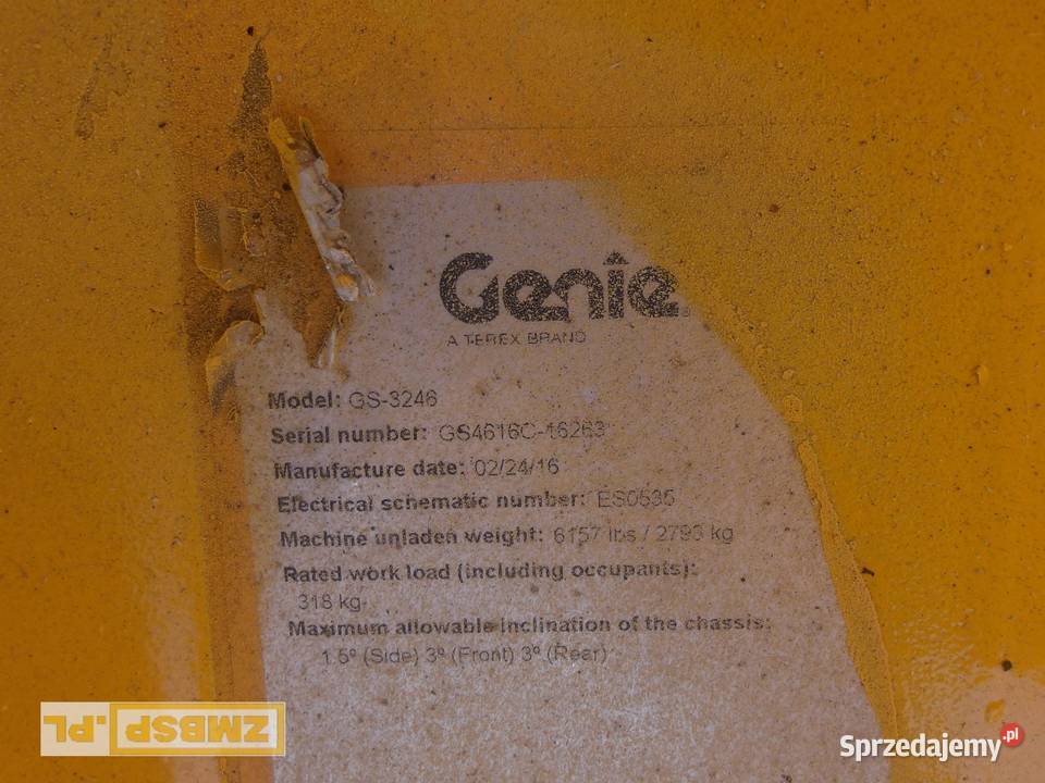 Podnośnik nożycowy elektryczny Genie GS3246 Pleszew