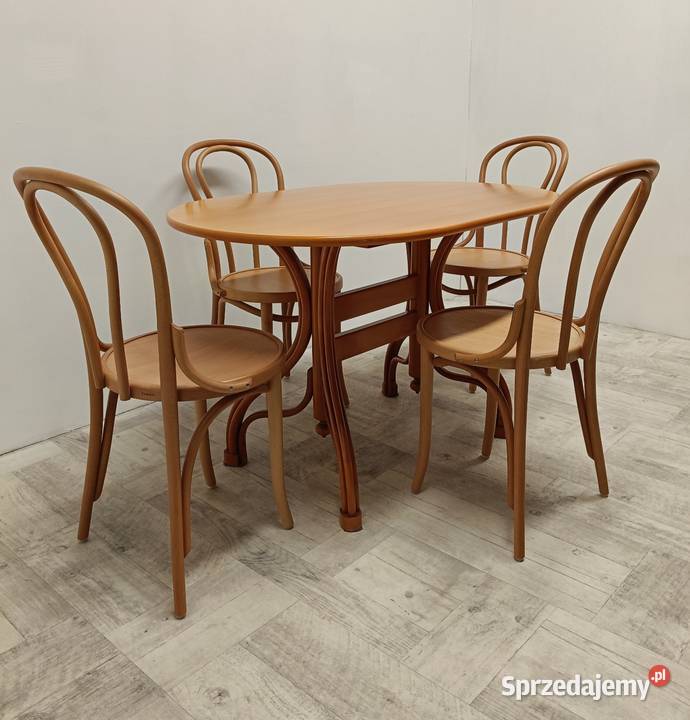 stół stolik model Thonet z krzesłami do kuchni łódzkie Radomsko