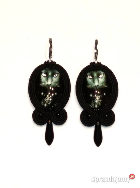 KOLCZYKI CZARNY KOT SUTASZ
