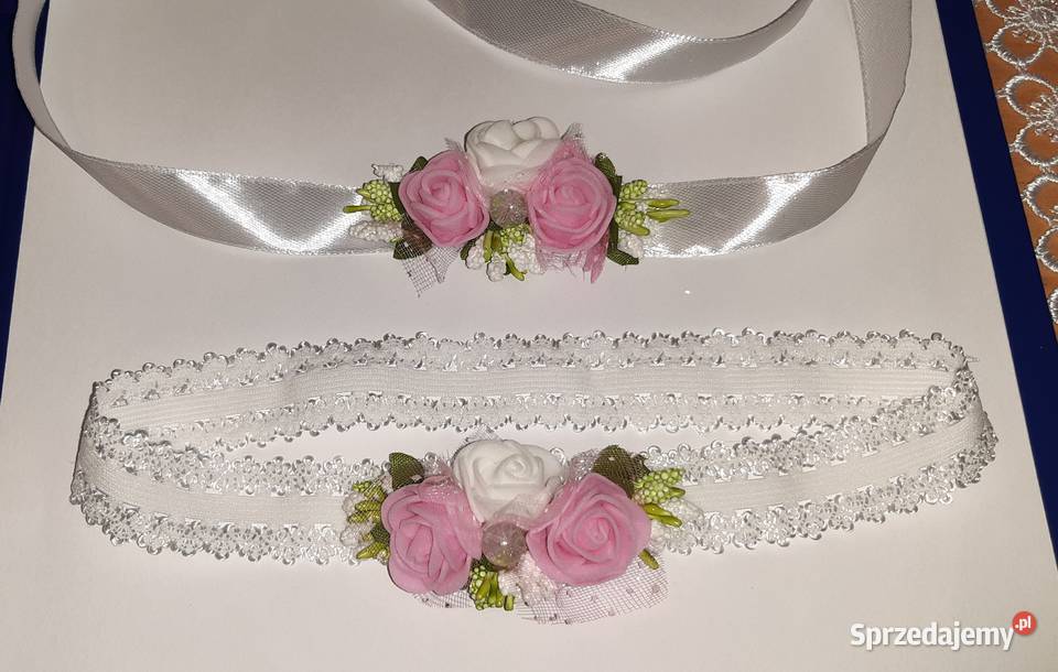 Opaska I pasek do chrztu Borów