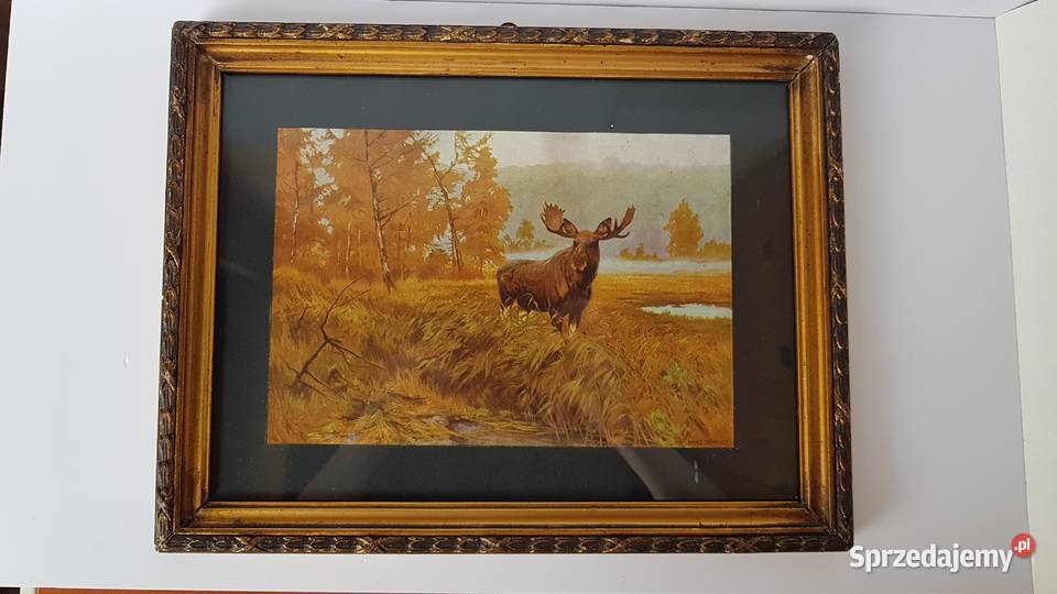 Stary obrazek grafika Hans Schmidt 18771958 Dąbrowa Górnicza