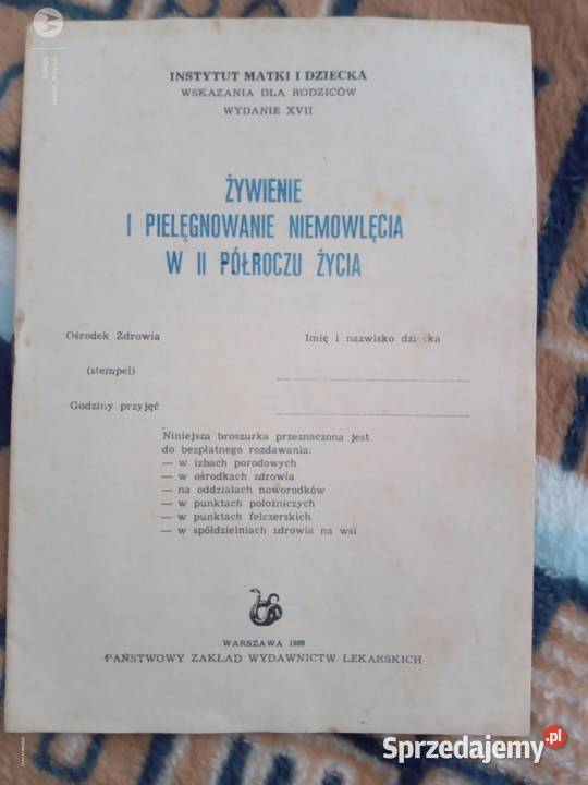 Sprzedam starą broszurę żywienie pielęgnowanie rodzina, ciąża, wychowanie Poradniki, albumy i reportaże sprzedam