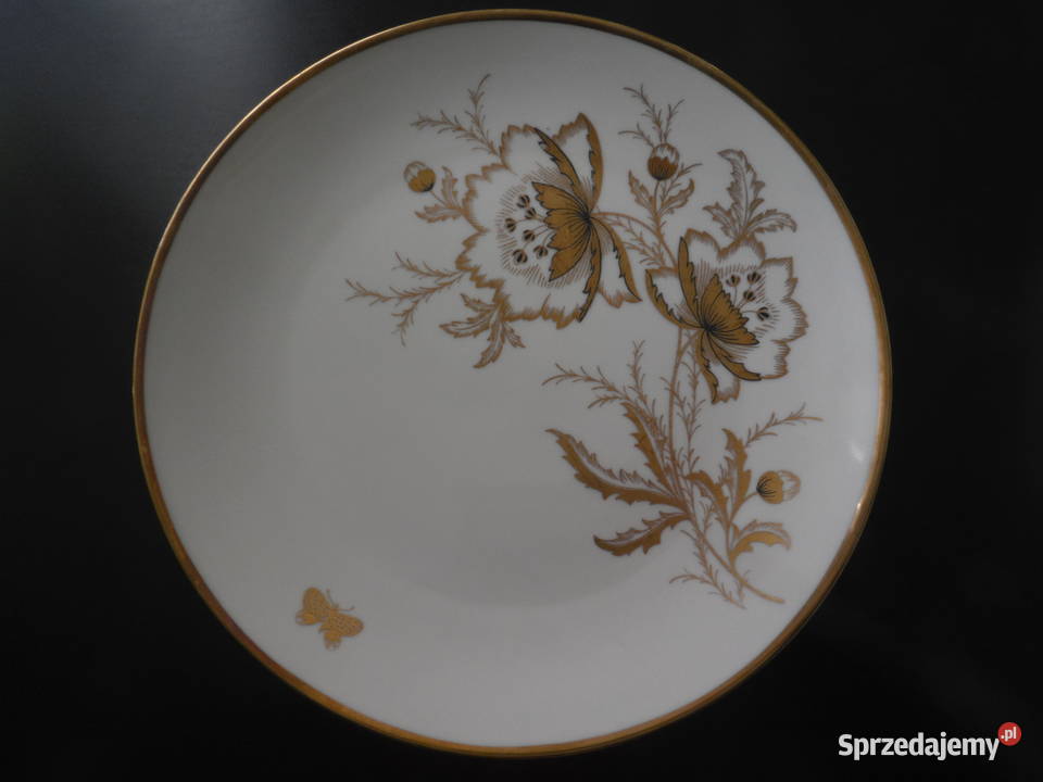 Porcelanowa patera LINDNER MARLEN ecruzłoceń Porcelana i szkło