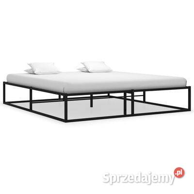 vidaXL Rama łóżka czarna metalowa 200 x 200 Warszawa