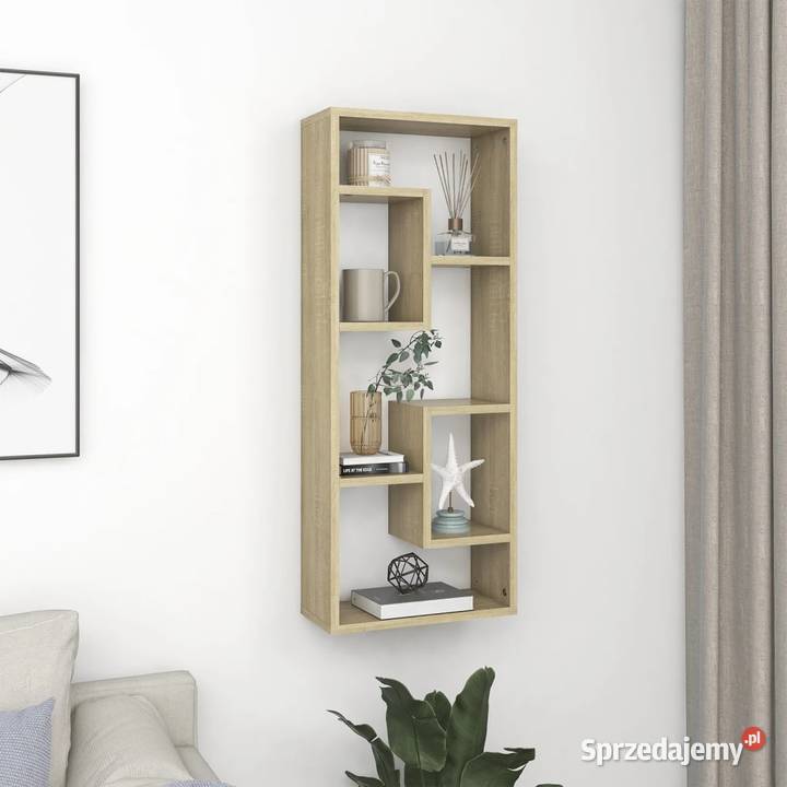 vidaXL Półka ścienna dąb sonoma 36x16x90 Półki