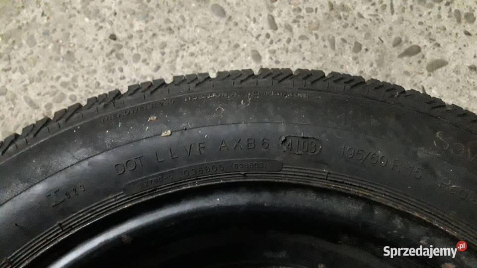 Opel astra G koło zapasowe 19560 R15 małopolskie Łużna