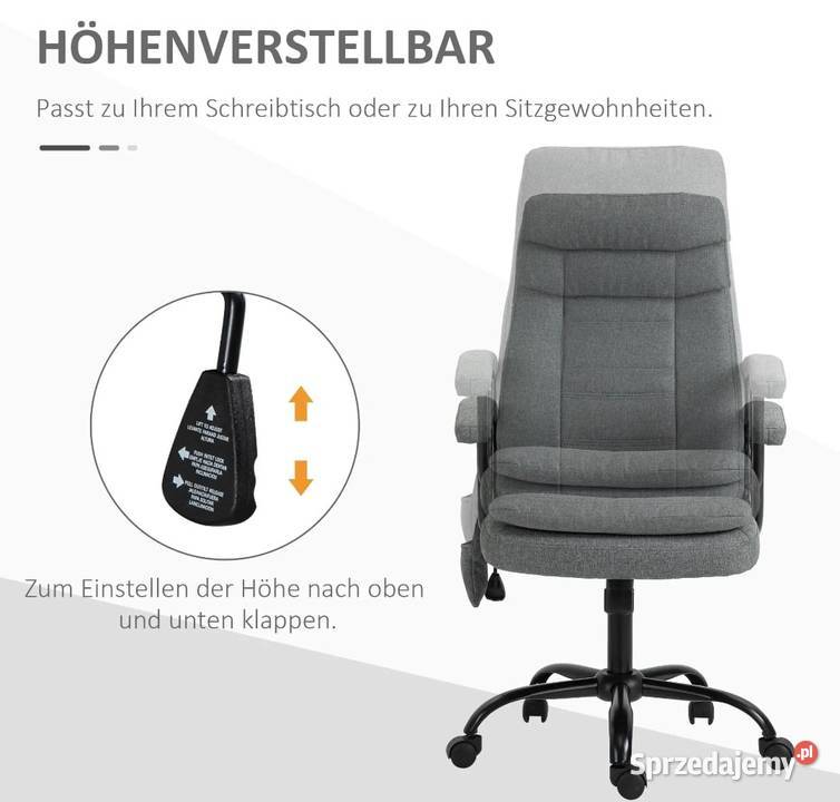 Vinsetto Krzesło biurowe z funkcją masażu małopolskie Bochnia