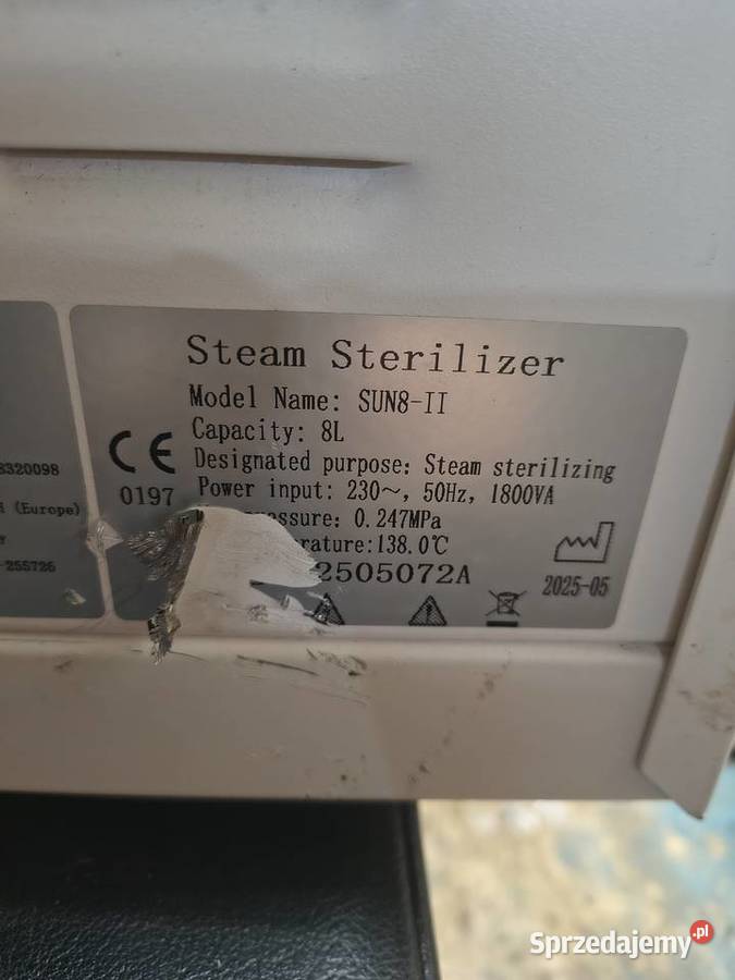 Autoklaw sun II klasa B 8L Bytom