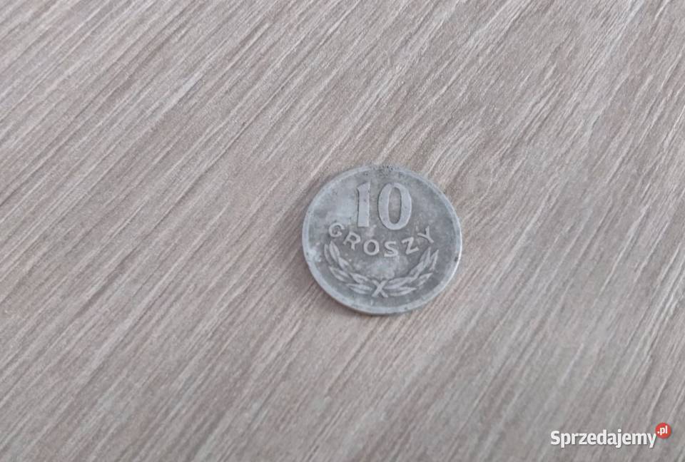 Moneta Aluminiowa 10 groszy 1963r Bez Wybitego Znaku Mennicy