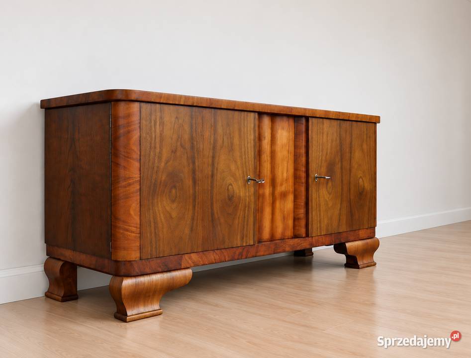 Komoda Art Deco orzech szafka pod RTV Poznań