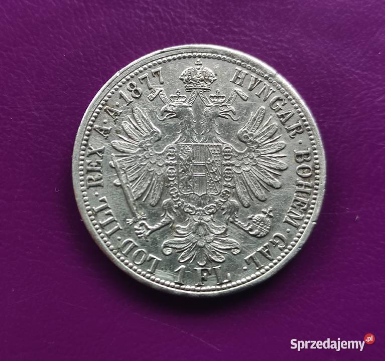 Moneta 1 FLOREN 1877 AUSTRIA Srebro Rzadkość 2 Pruszków