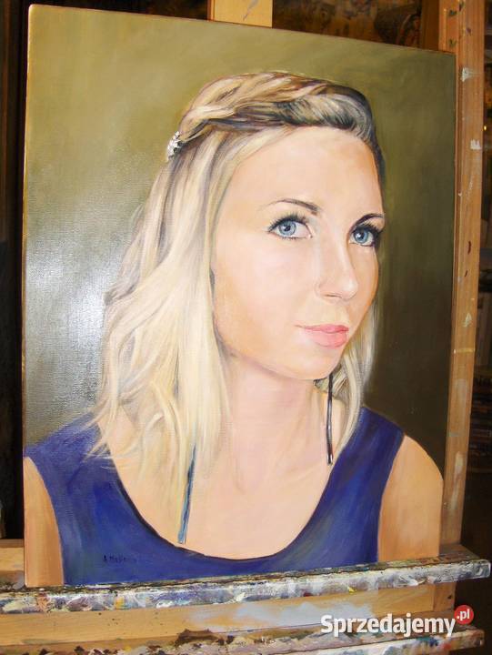 Ręcznie malowany portret olejny Toruń