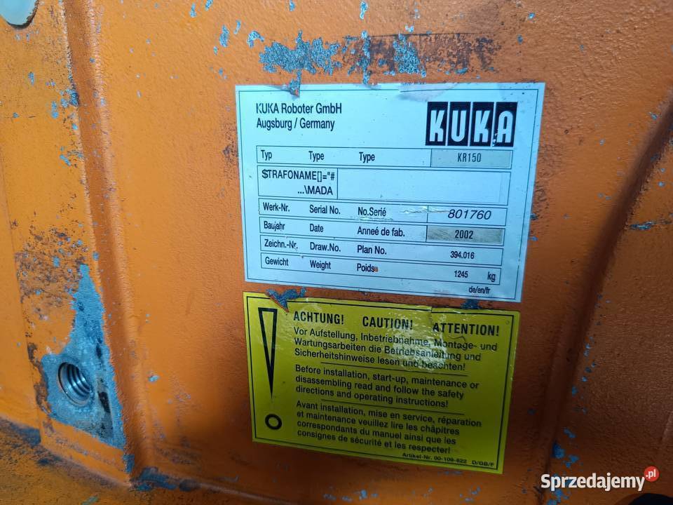 Robot KUKA KR150 KR C2 kompletny wielkopolskie Poznań sprzedam