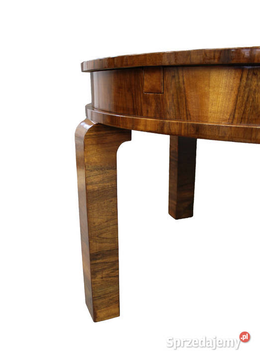 Duży rozkładany stół Art Deco w orzechu Bydgoszcz