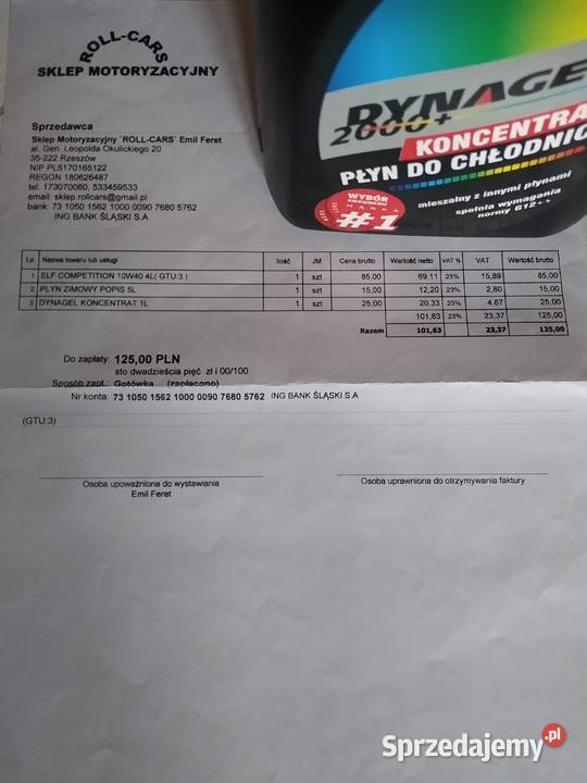 Dynagel koncentrat Płyn do chłodnicy NOWY podkarpackie