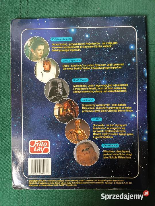 Tazo Album Mocy kolekcjonera Star Wars Unikat Antyki, Sztuka, Kolekcje