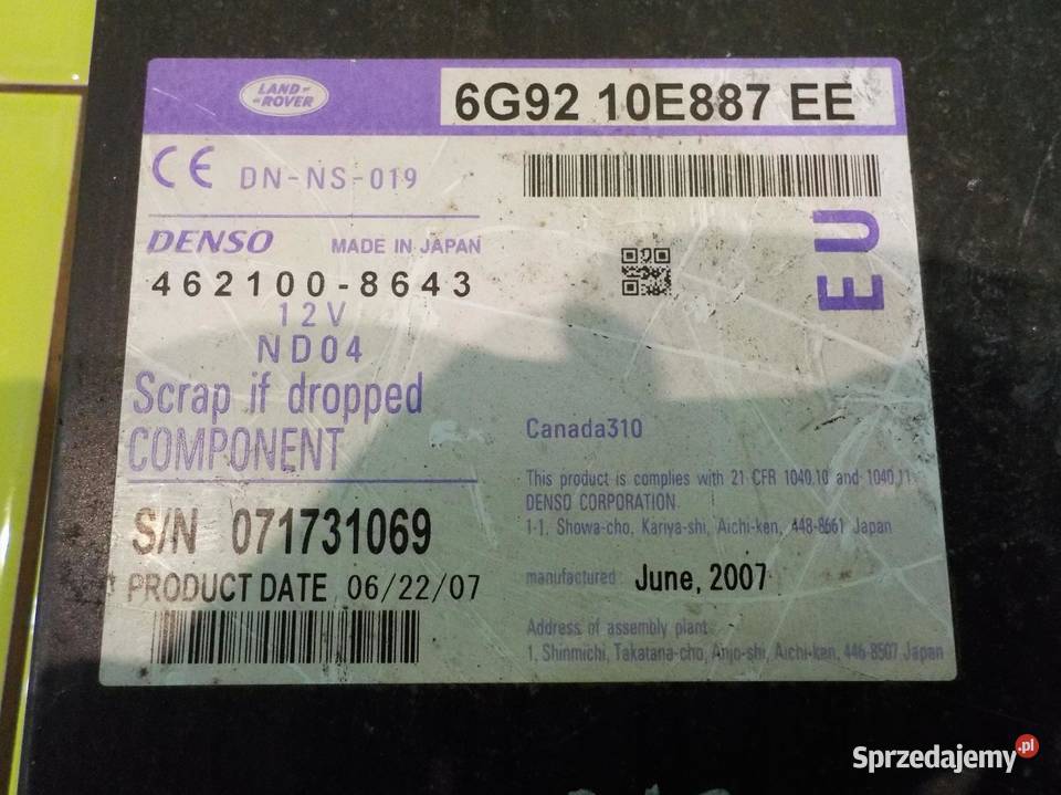 FREELANDER II 22 TD4 07r czytnik nawigacji Panele sterowania, przełączniki