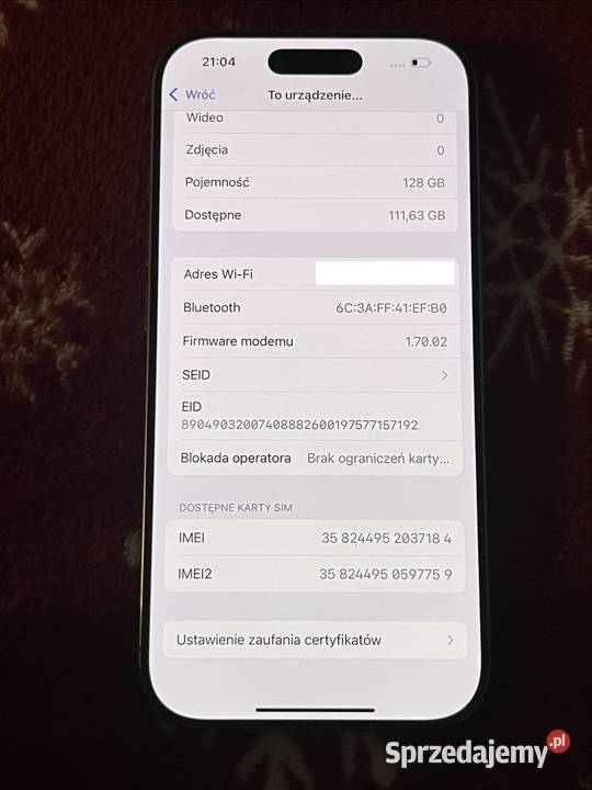 iPhone 16Pro 128Gb 98 kondycji Kraków