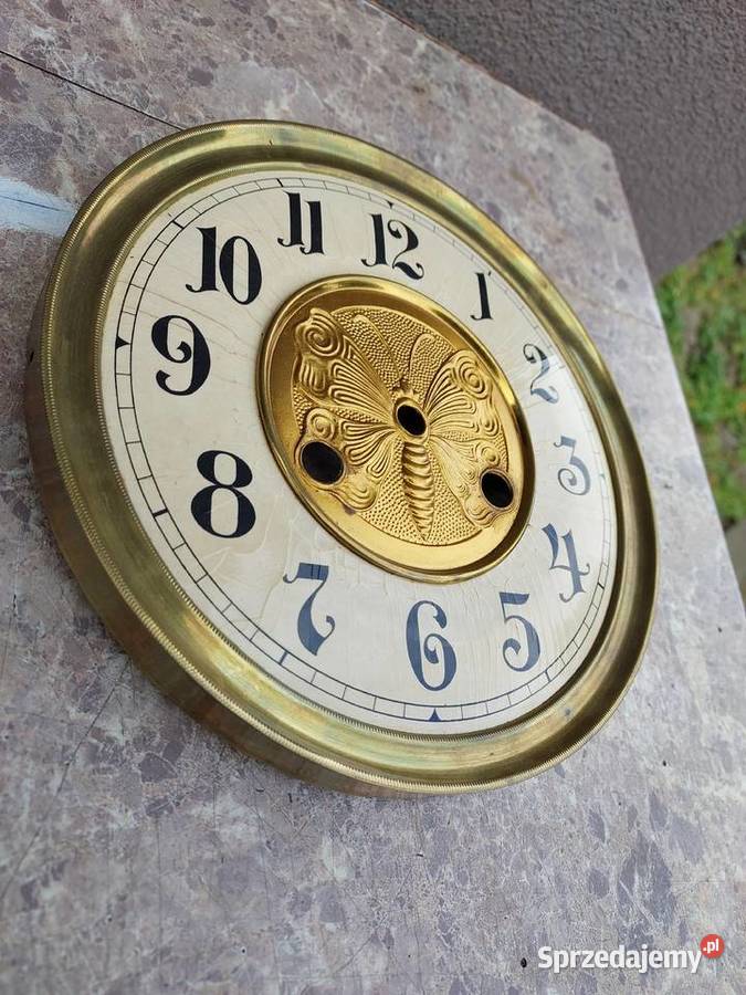 663 Tarcza starego zegara ściennego ślązaka 185