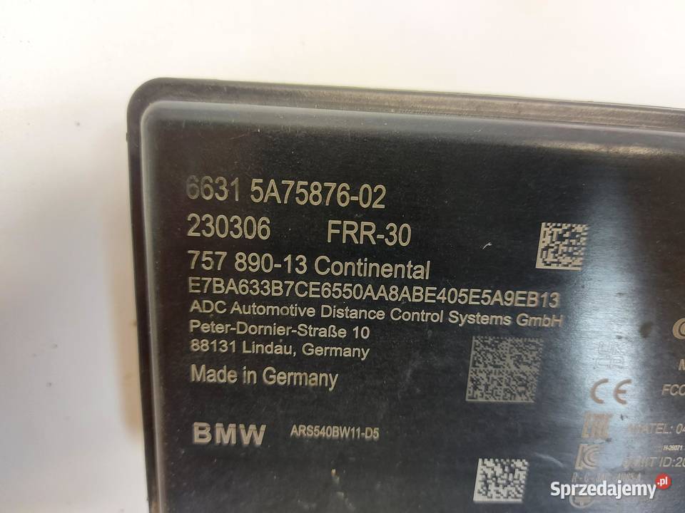BMW iX1 X1 U11 Radar dalekiego zasięgu przód osobowe