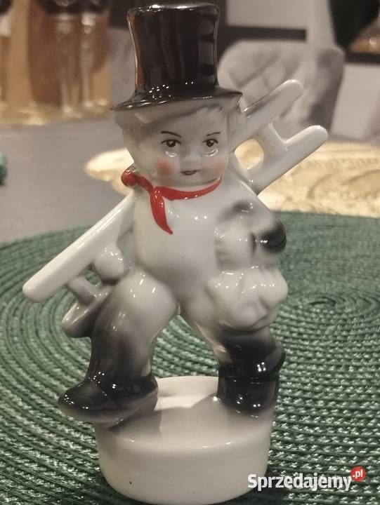Porcelanowa figurka Jezel Kominiarczyk śląskie Sączów