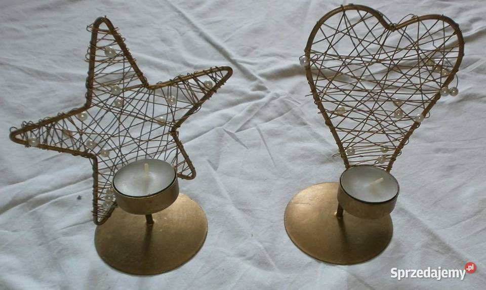 2 Świąteczne Świeczniki na małe Świeczki Sztuka współczesna Kraków