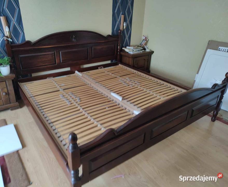 Eleganckie, duże, mocne dwuosobowe łóżko