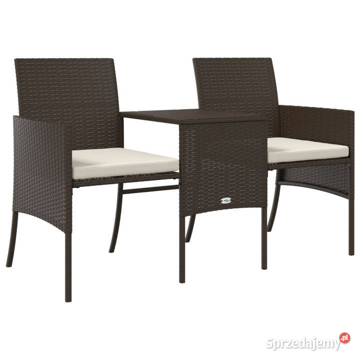 2os sofa ogrodowa ze stolikiem i stołkami brąz Warszawa