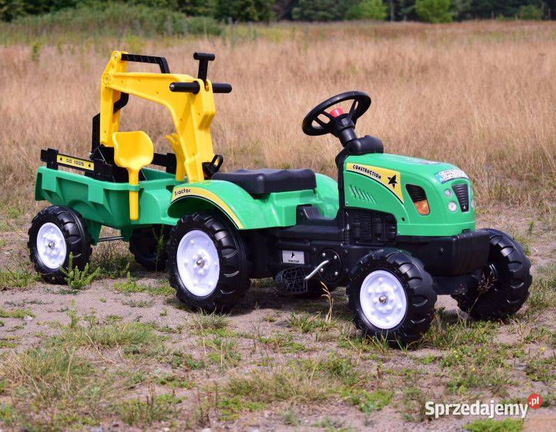 TRAKTOR NA PEDAŁY Z PRZYCZEPĄ I KOPARKĄ TR3007 Toruń