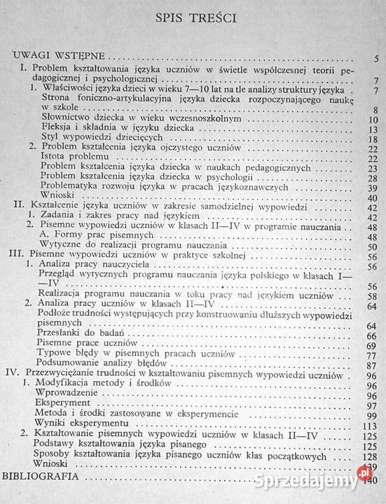 O poprawności pisemnych wypowiedzi uczniów klas Rok wydania 1974 Chełm