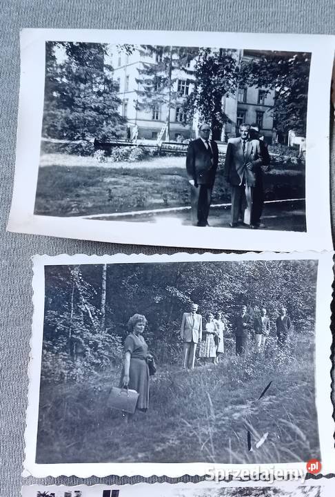 Zestaw 7 fotografii samatorium wczasy lata 50e Koźminek