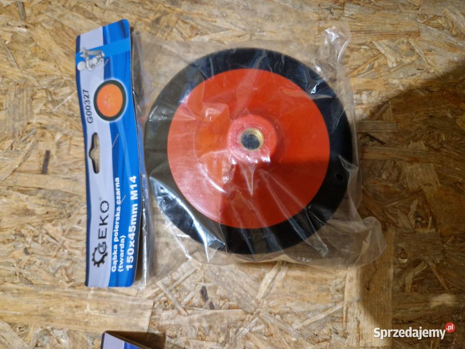 Gąbka polerska czarna 150mm x 45mm M14 twarda wielkopolskie Głogowa