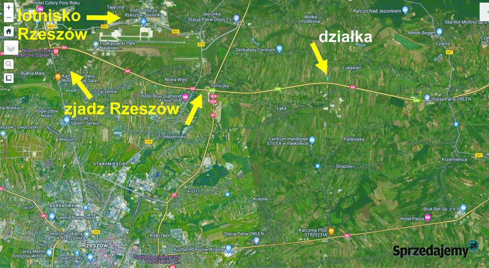 wynajmę działkę pod reklamę autostradzie A4 Łukawiec