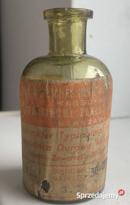 Warszawa 1943 butelka szczepionce durowa